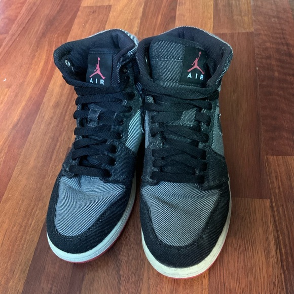 Vintage Kid’s Air Jordan 1 High Denim Sneakers